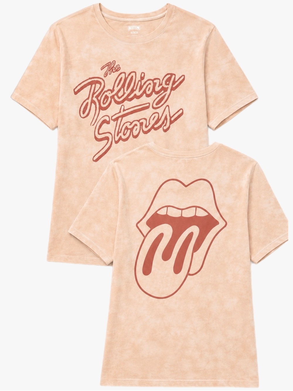 American Eagle Tailgate The Rolling Stones Peach Oversized Tee Women’s Small